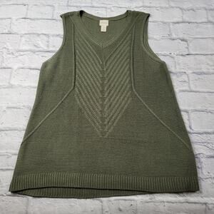 Chicos Nita Tank in Moss Green size 2 Chicos